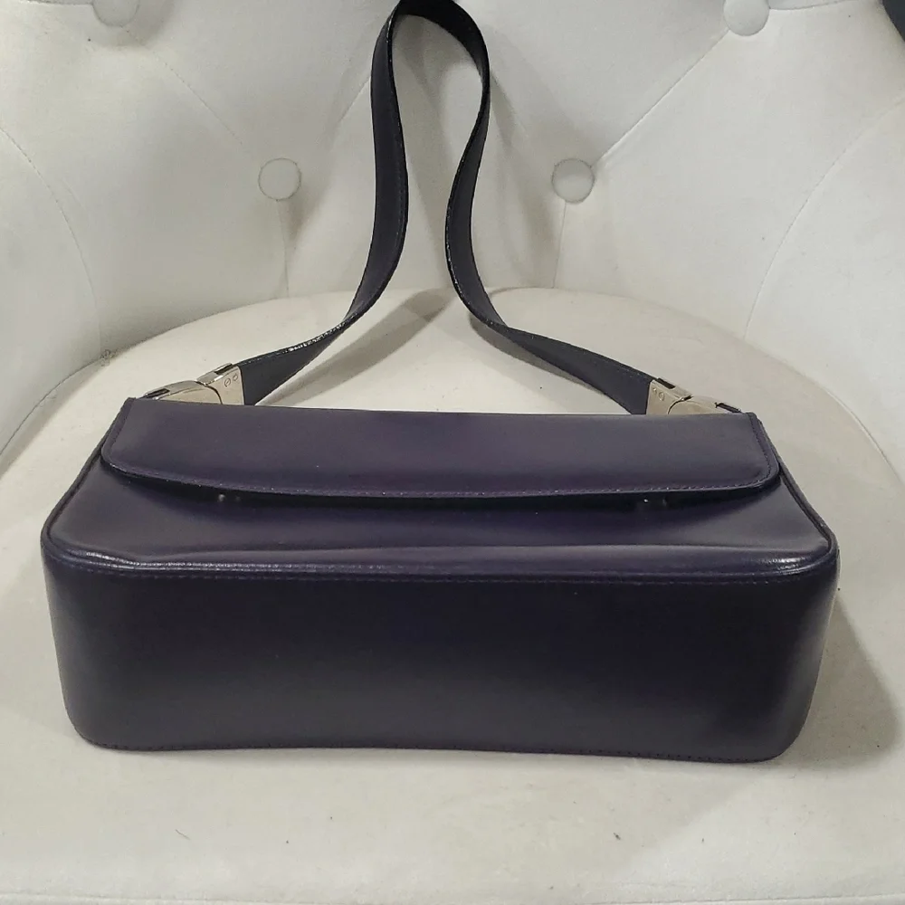 Vintage Kesslord Paris  Elegant Purple  Crescent Shoulder Bag - Picture 5 of 13